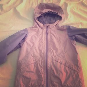 The north face girls rain coat w/fleece jacket